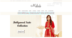 Desktop Screenshot of mehakboutique.com